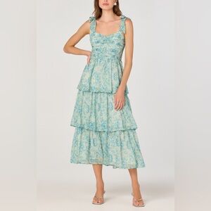 ASTR The Label tiered midi dress